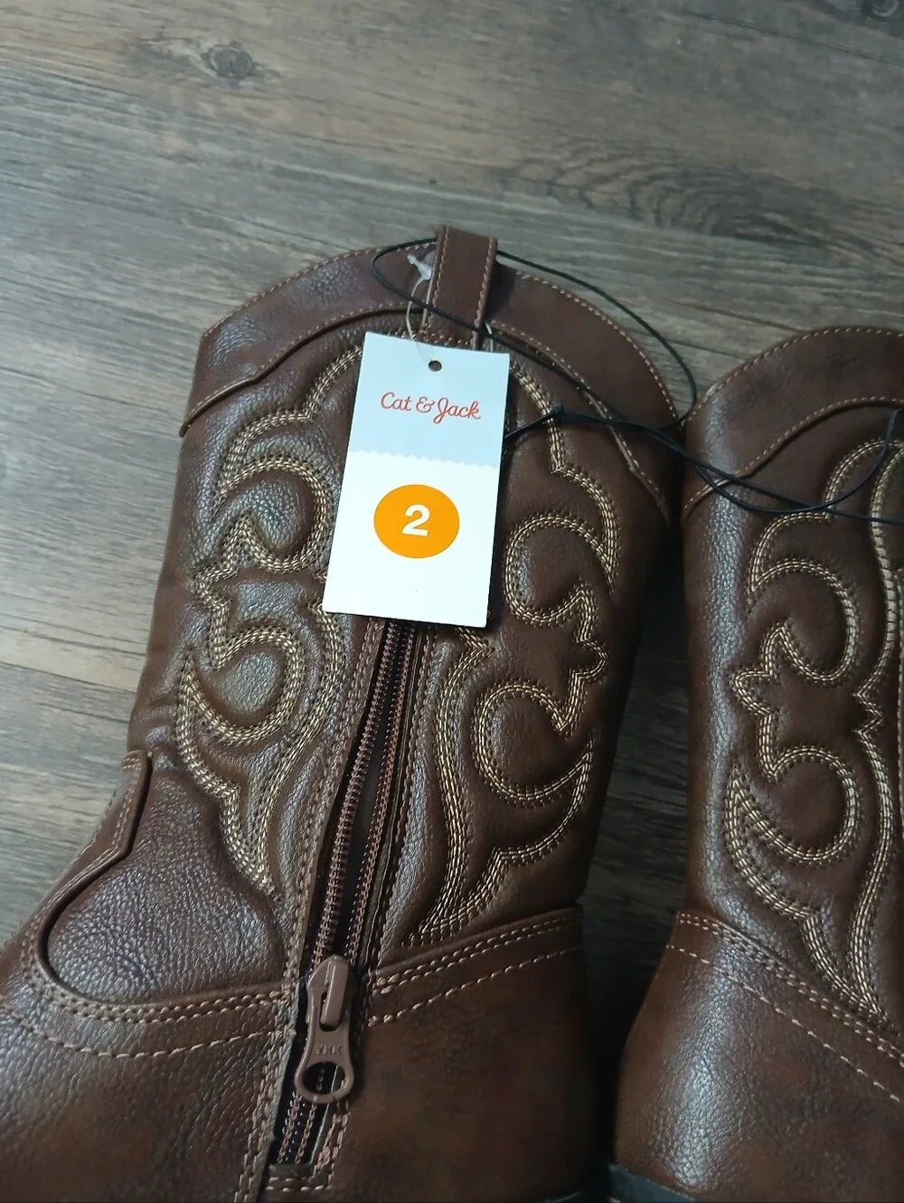 Cat & Jack Brown Tall Girls Western Boots